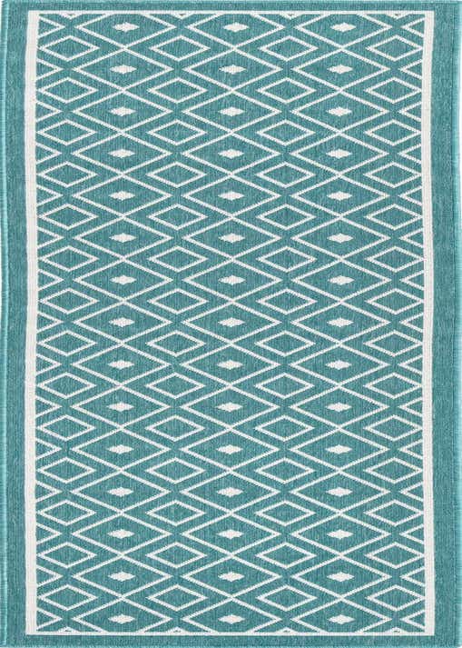 2' x 8' Easy-Clean Lattice Indoor / Outdoor Runner Rug