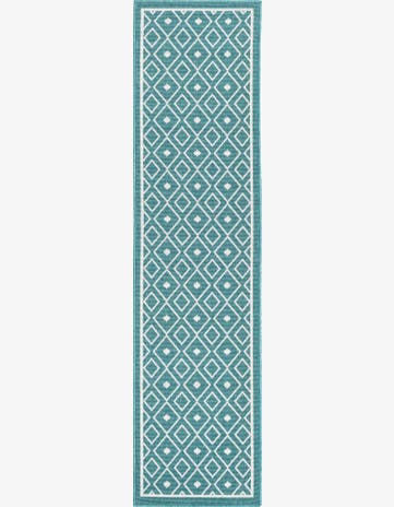 2' x 8' Easy-Clean Lattice Indoor / Outdoor Runner Rug