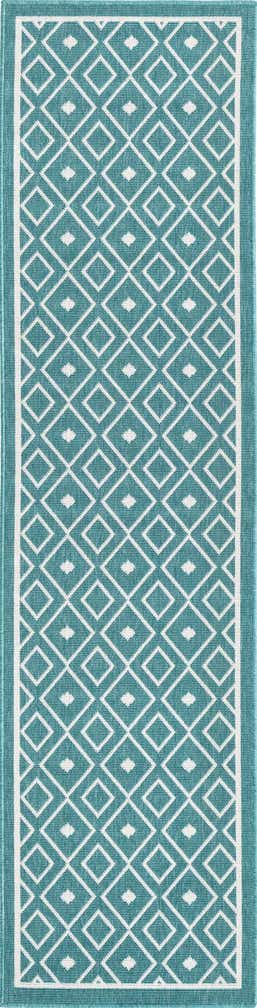 2' x 8' Easy-Clean Lattice Indoor / Outdoor Runner Rug