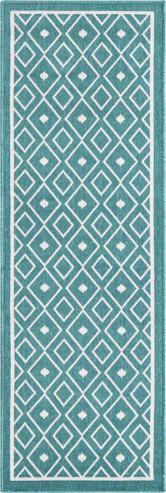 2' x 6' Easy-Clean Lattice Indoor / Outdoor Runner Rug
