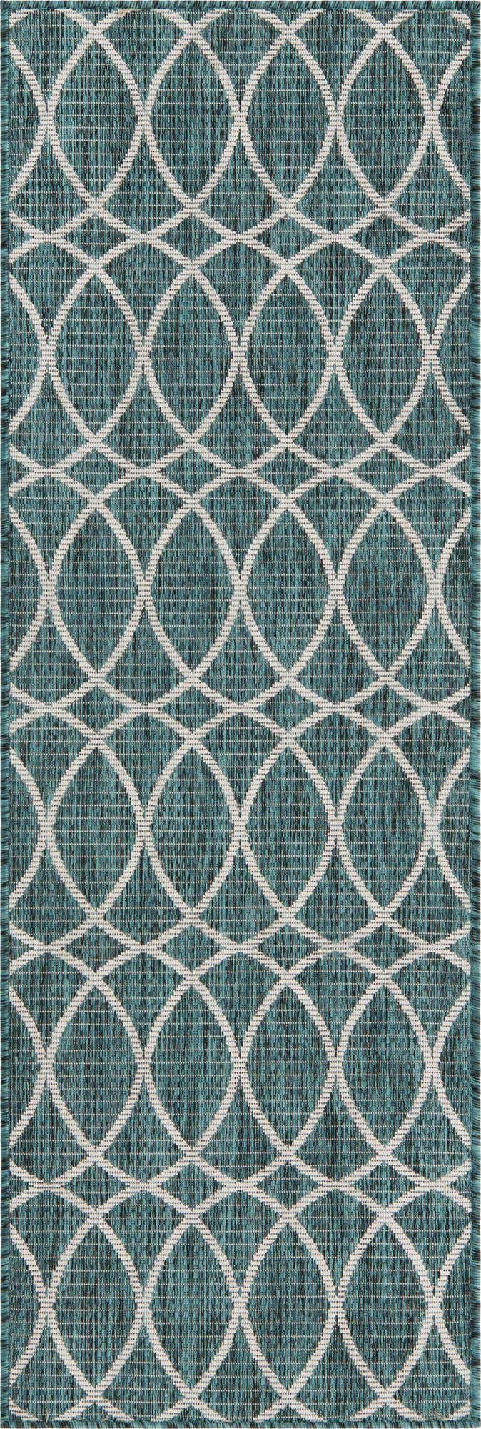 2' x 6' Easy-Clean Lattice Indoor / Outdoor Runner Rug