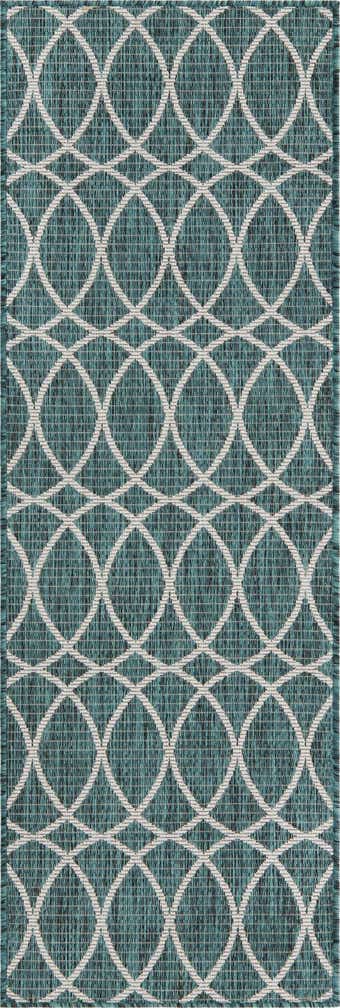 2' x 6' Easy-Clean Lattice Indoor / Outdoor Runner Rug