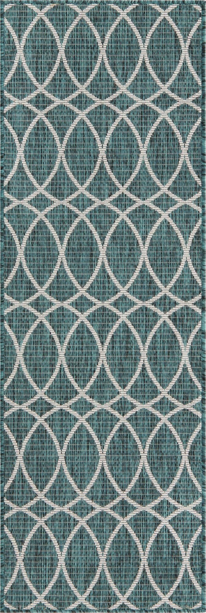 2' x 6' Washable Lattice Indoor / Outdoor Runner Rug