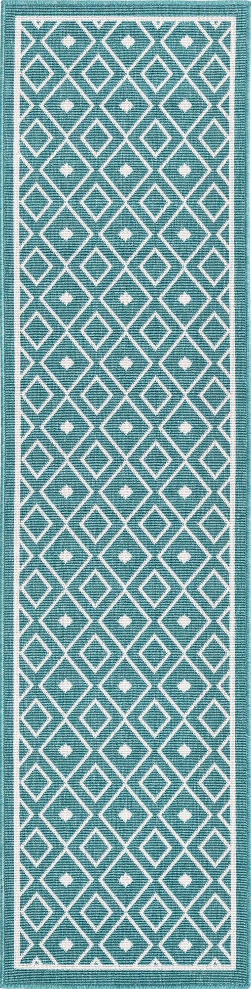 2' x 8' Washable Lattice Indoor / Outdoor Runner Rug
