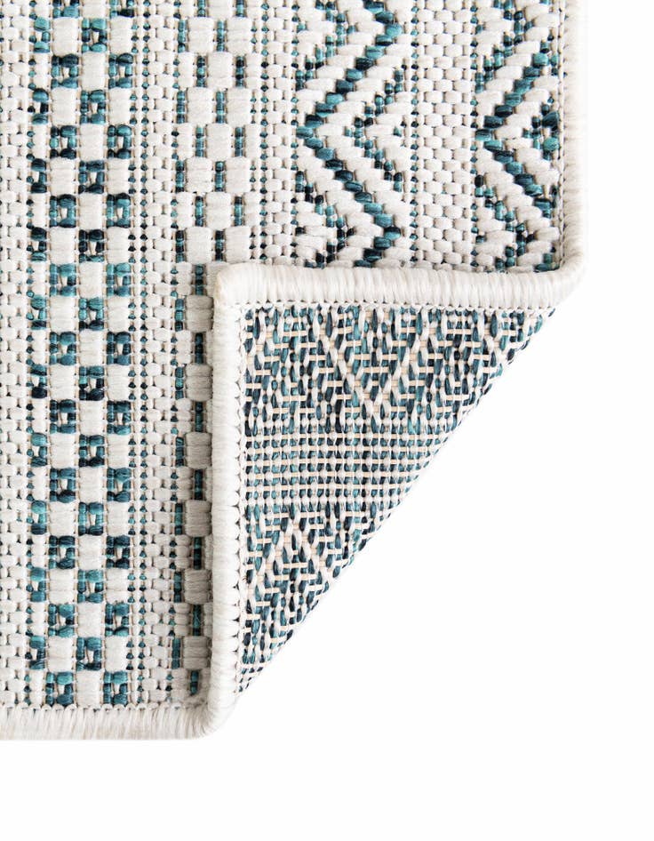 Detail image of 2' x 6' Easy-Clean Ribbon Indoor / Outdoor Runner Rug