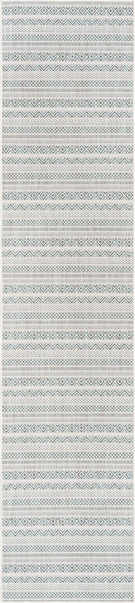 2' 7 x 12' Washable Ribbon Indoor / Outdoor Runner Rug