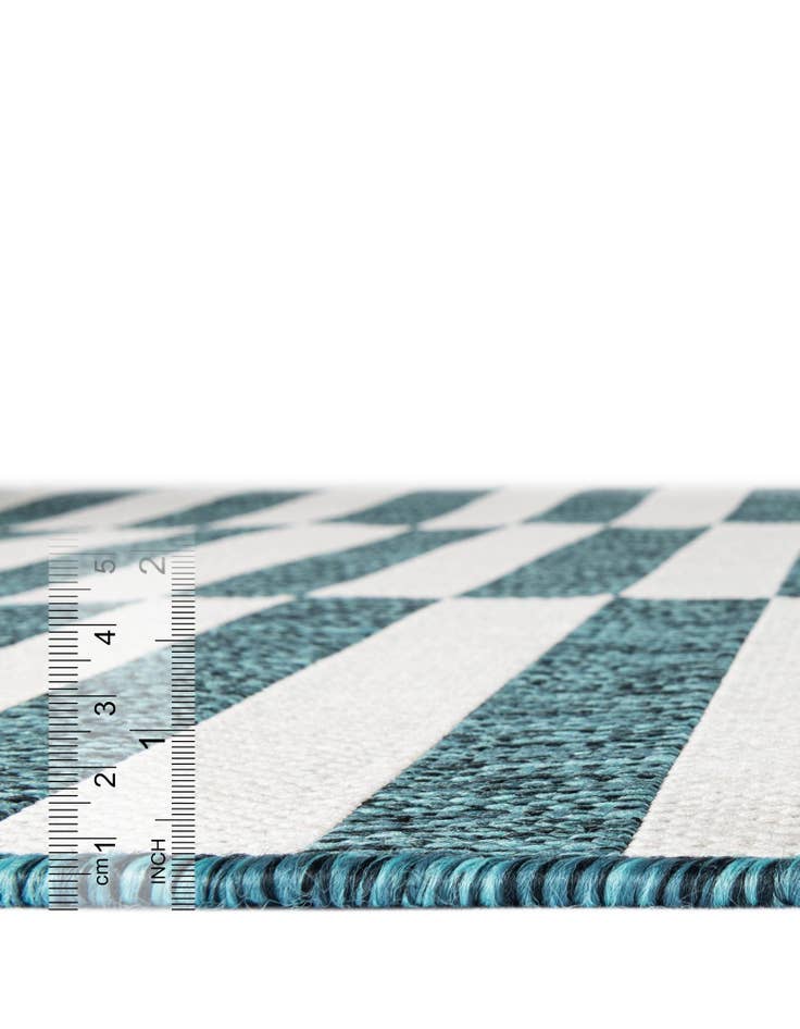Detail image of 2' x 6' Easy-Clean Striped Indoor / Outdoor Runner Rug