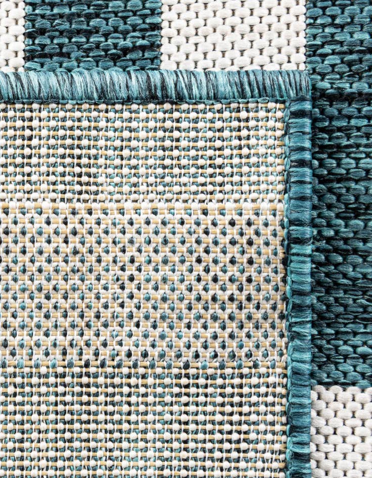 Detail image of 2' x 6' Easy-Clean Striped Indoor / Outdoor Runner Rug