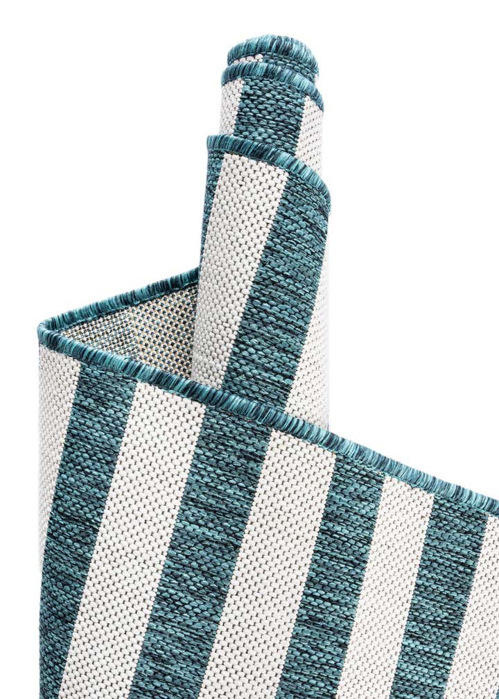 2' x 6' Easy-Clean Striped Indoor / Outdoor Runner Rug