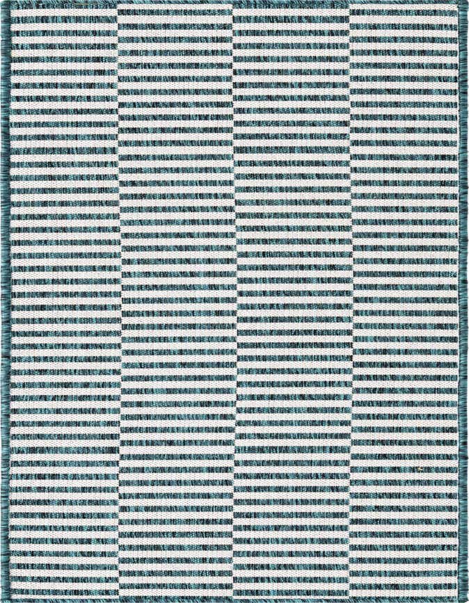 2' x 6' Easy-Clean Striped Indoor / Outdoor Runner Rug