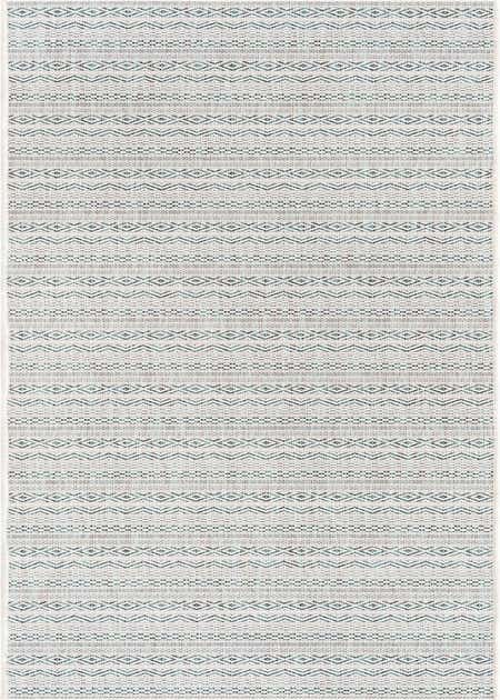 2' 7 x 12' Easy-Clean Striped Indoor / Outdoor Runner Rug