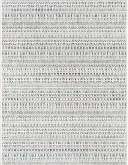 Detail image of 2' 7 x 12' Easy-Clean Striped Indoor / Outdoor Runner Rug