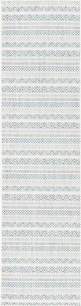 2' x 8' Easy-Clean Striped Indoor / Outdoor Runner Rug