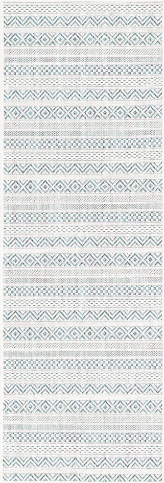 Detail image of 2' x 6' Easy-Clean Striped Indoor / Outdoor Runner Rug