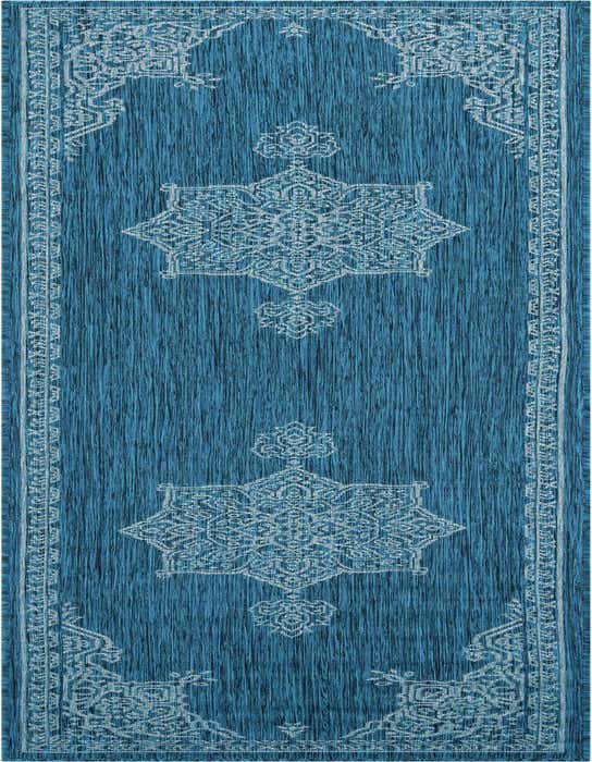 2' 7 x 10' Easy-Clean Traditional Indoor / Outdoor Runner Rug
