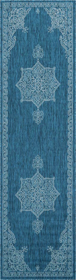 Detail image of 2' 7 x 10' Easy-Clean Traditional Indoor / Outdoor Runner Rug