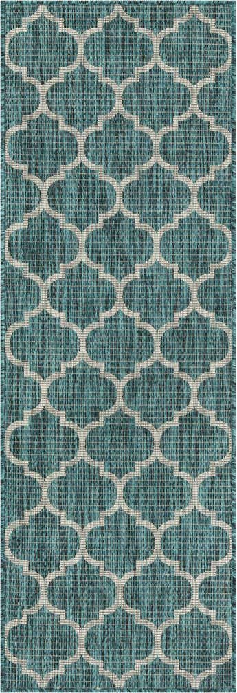 2' x 6' Easy-Clean Trellis Indoor / Outdoor Runner Rug