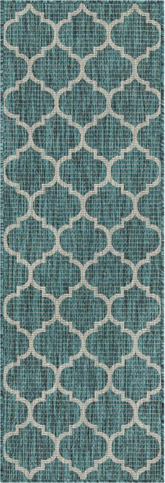 Detail image of 2' x 6' Easy-Clean Trellis Indoor / Outdoor Runner Rug