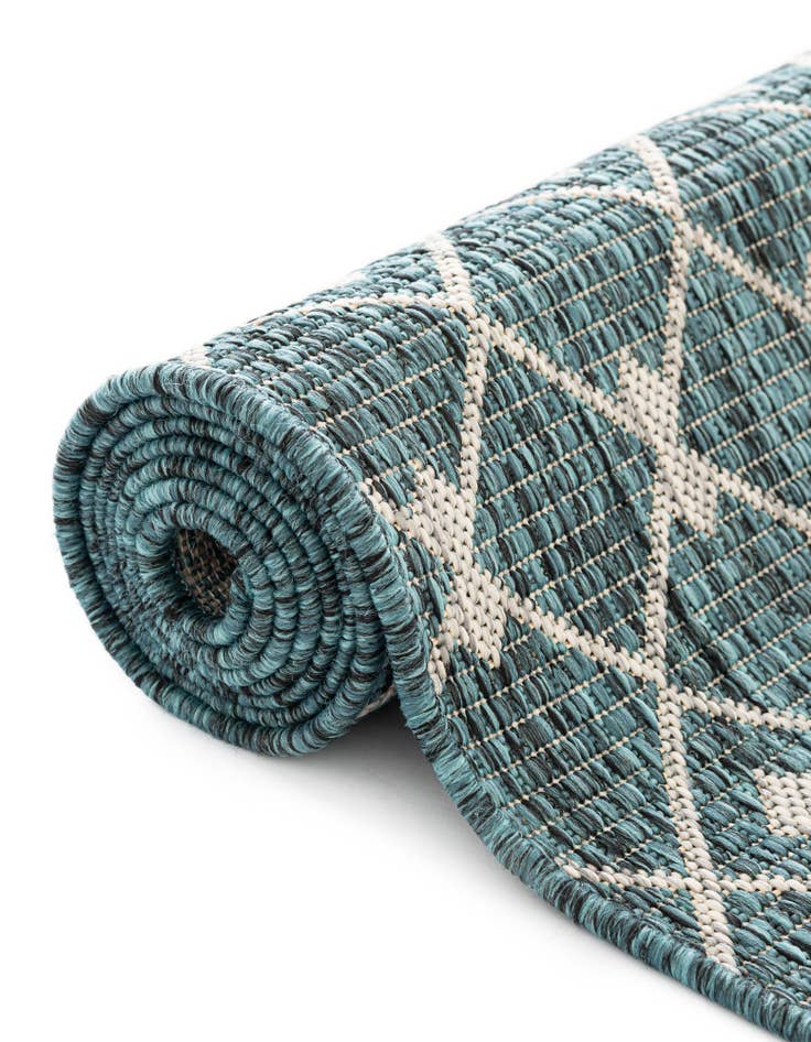 Detail image of 2' x 6'  Washable Trellis Indoor / Outdoor Runner Rug