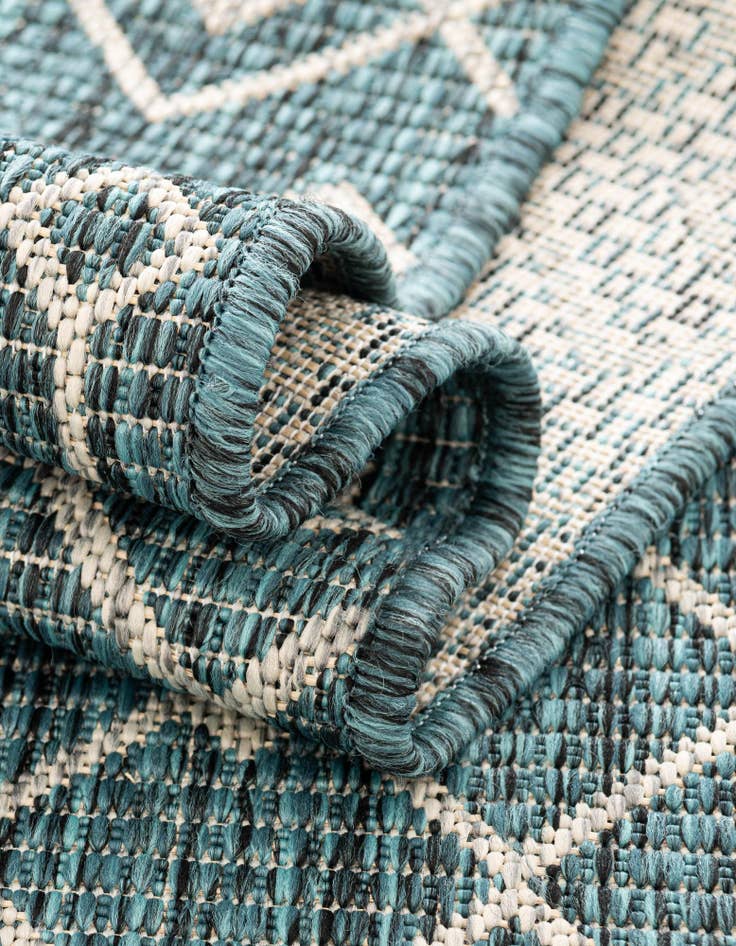 Detail image of 2' x 6'  Washable Trellis Indoor / Outdoor Runner Rug