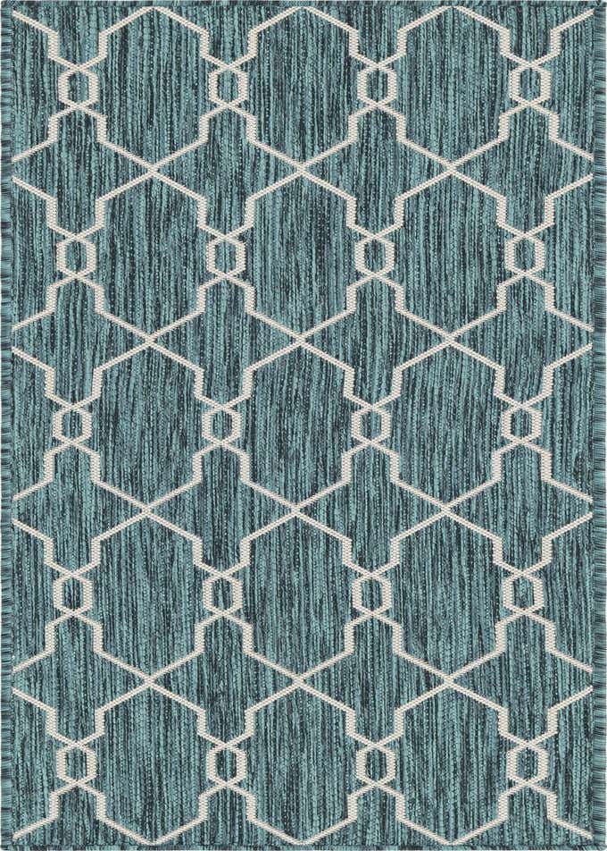 2' x 6' Easy-Clean Trellis Indoor / Outdoor Runner Rug