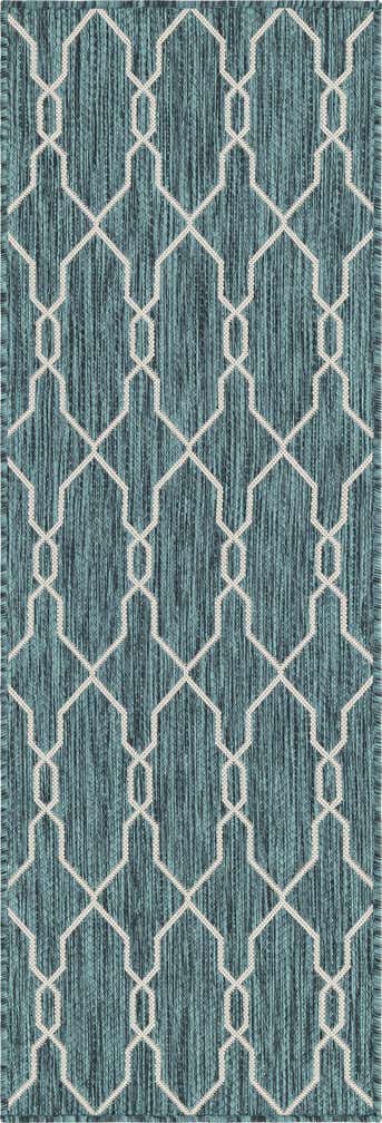 2' x 6' Easy-Clean Trellis Indoor / Outdoor Runner Rug