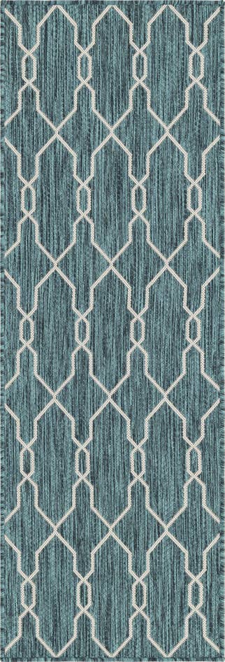 Detail image of 2' x 6' Easy-Clean Trellis Indoor / Outdoor Runner Rug