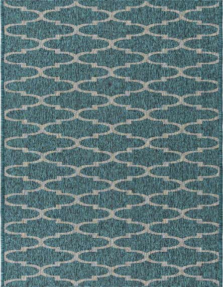 2' 7 x 12' Easy-Clean Trellis Indoor / Outdoor Runner Rug
