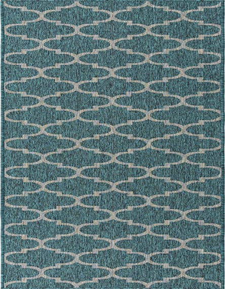 Detail image of 2' 7 x 12' Easy-Clean Trellis Indoor / Outdoor Runner Rug