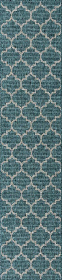 Detail image of 2' 7 x 12' Easy-Clean Trellis Indoor / Outdoor Runner Rug