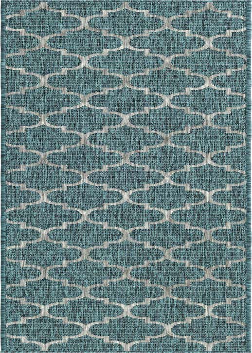 2' x 8' Easy-Clean Trellis Indoor / Outdoor Runner Rug