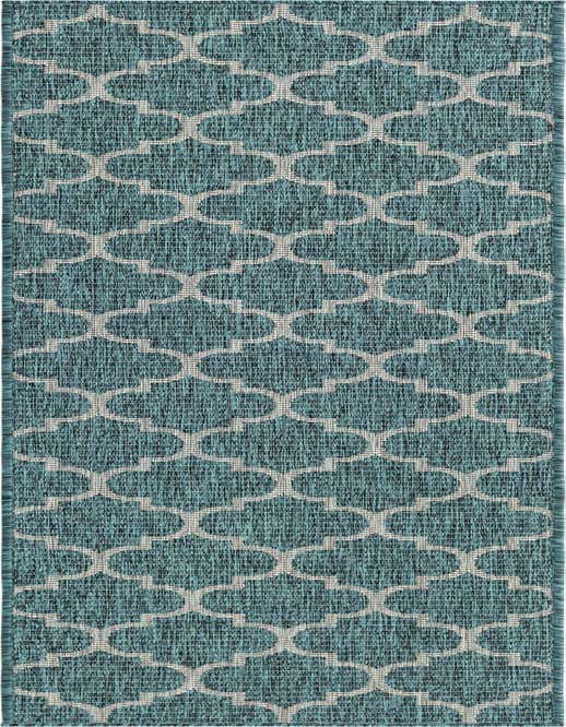2' x 8' Easy-Clean Trellis Indoor / Outdoor Runner Rug
