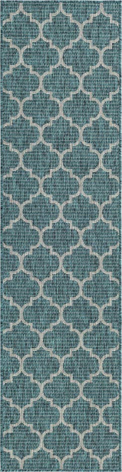Detail image of 2' x 8' Easy-Clean Trellis Indoor / Outdoor Runner Rug