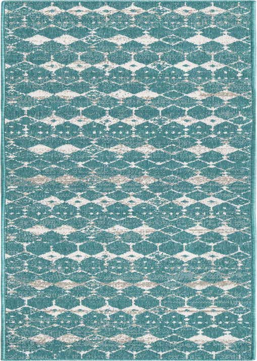 2' x 8' Easy-Clean Trellis Indoor / Outdoor Runner Rug