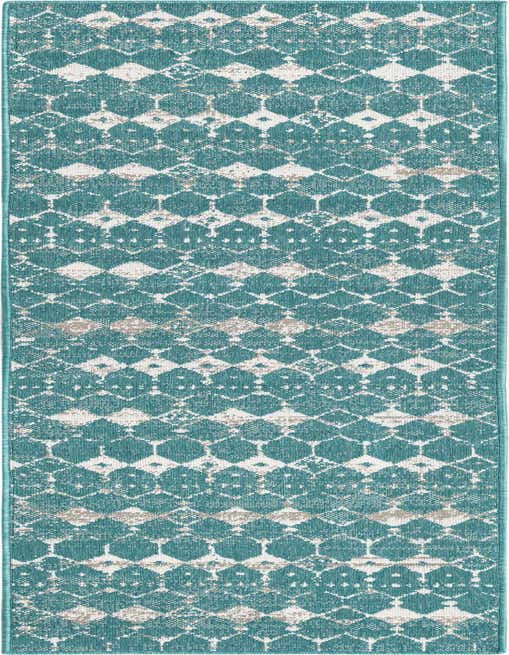 2' x 8' Easy-Clean Trellis Indoor / Outdoor Runner Rug