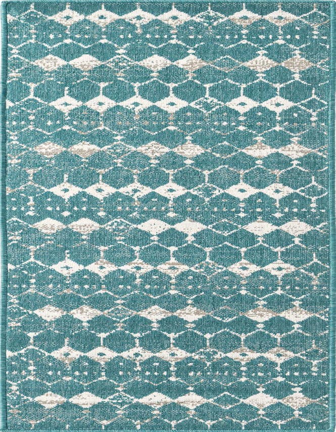 Detail image of 2' x 6' Easy-Clean Trellis Indoor / Outdoor Runner Rug