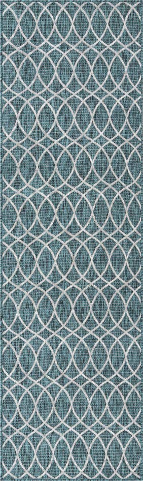 Detail image of 3' x 10' Easy-Clean Trellis Indoor / Outdoor Runner Rug