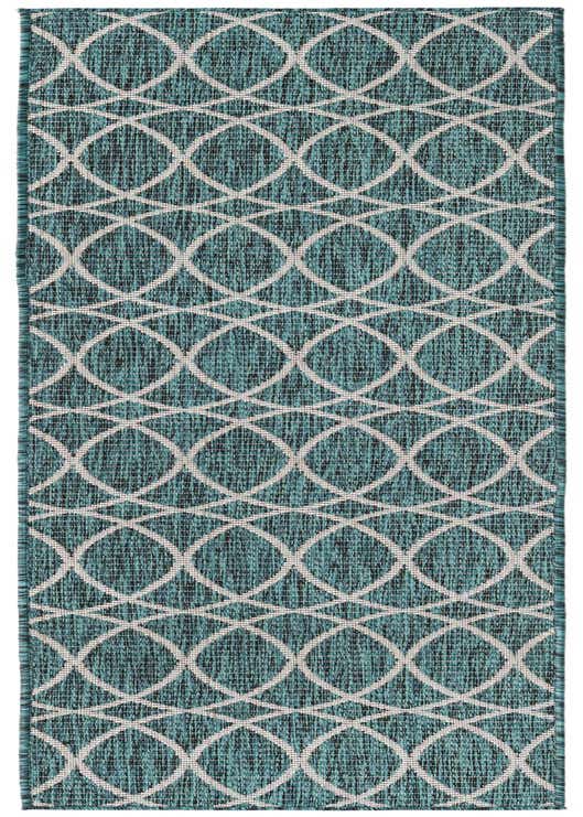 2' x 7' 10 Easy-Clean Trellis Indoor / Outdoor Runner Rug