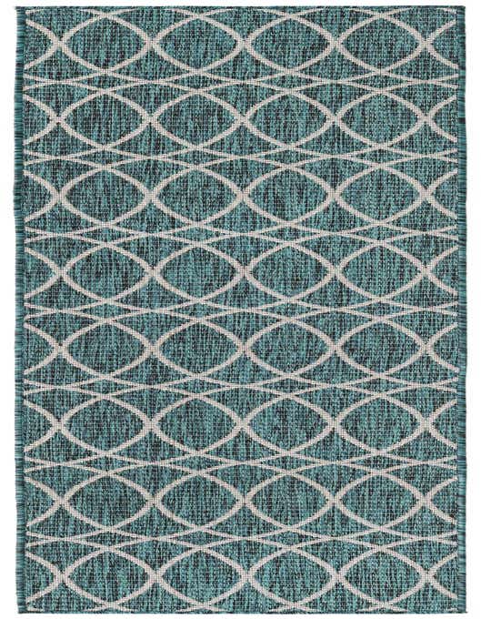 2' x 7' 10 Easy-Clean Trellis Indoor / Outdoor Runner Rug