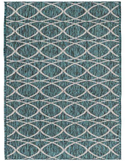 Detail image of 2' x 7' 10 Easy-Clean Trellis Indoor / Outdoor Runner Rug