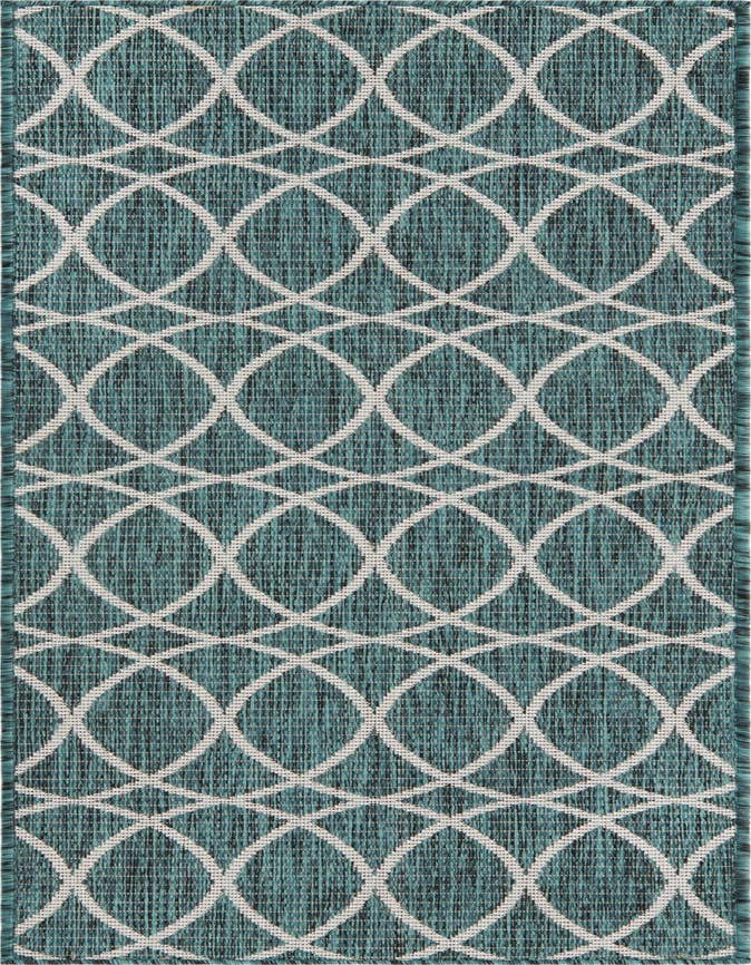 Detail image of 2' x 6' Easy-Clean Trellis Indoor / Outdoor Runner Rug
