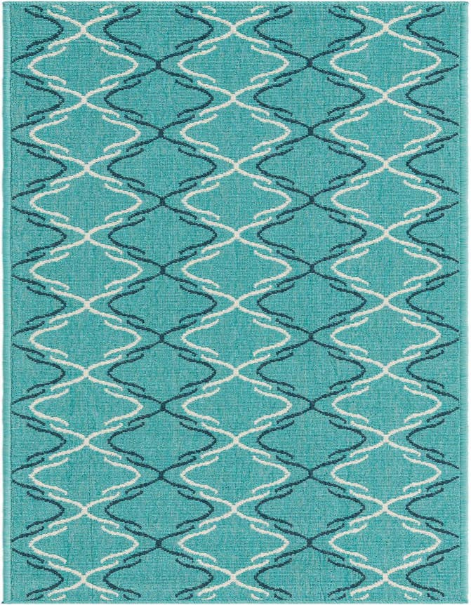 Detail image of 2' x 6' Easy-Clean Trellis Indoor / Outdoor Runner Rug
