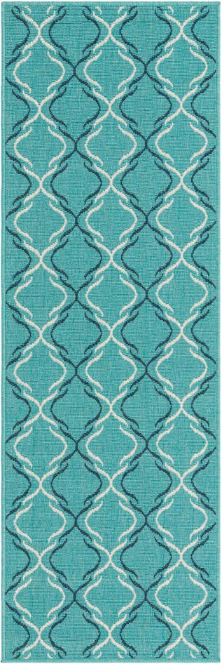Detail image of 2' x 6' Easy-Clean Trellis Indoor / Outdoor Runner Rug