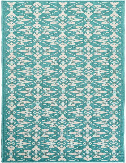 2' 7 x 10' Easy-Clean Trellis Indoor / Outdoor Runner Rug