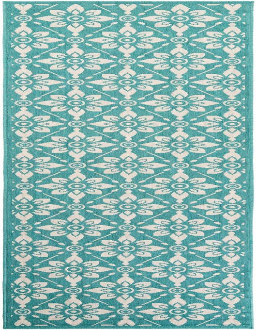 Detail image of 2' 7 x 10' Easy-Clean Trellis Indoor / Outdoor Runner Rug