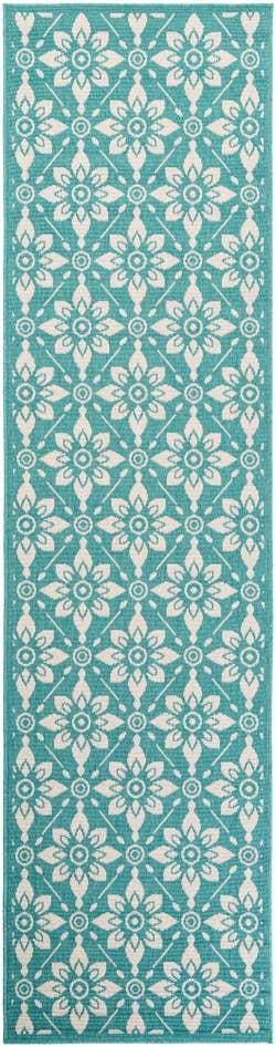 Detail image of 2' 7 x 10' Easy-Clean Trellis Indoor / Outdoor Runner Rug