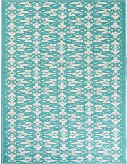 2' 7 x 12' Easy-Clean Trellis Indoor / Outdoor Runner Rug