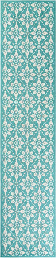 2' 7 x 12' Easy-Clean Trellis Indoor / Outdoor Runner Rug