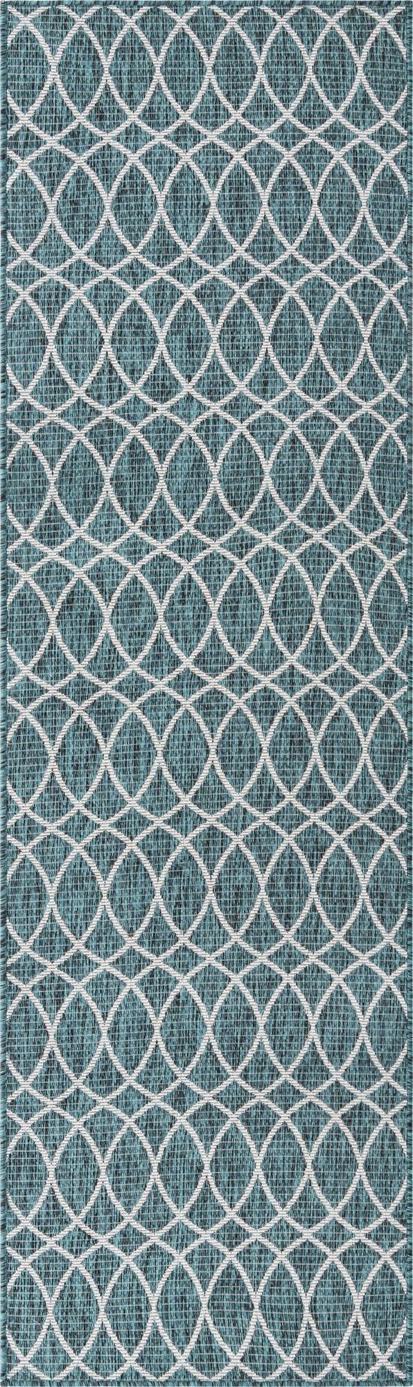 3' x 10'  Washable Trellis Indoor / Outdoor Runner Rug