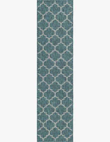 2' x 8' Easy-Clean Trellis Indoor / Outdoor Runner Rug